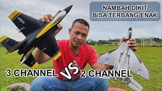 Test Terbang RC PESAWAT F-35 FX935 3 Channel VS RC PESAWAT SU-35 2 Channel