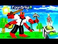 Playing as FOUR ARMS in MINECRAFT! (Ben 10)