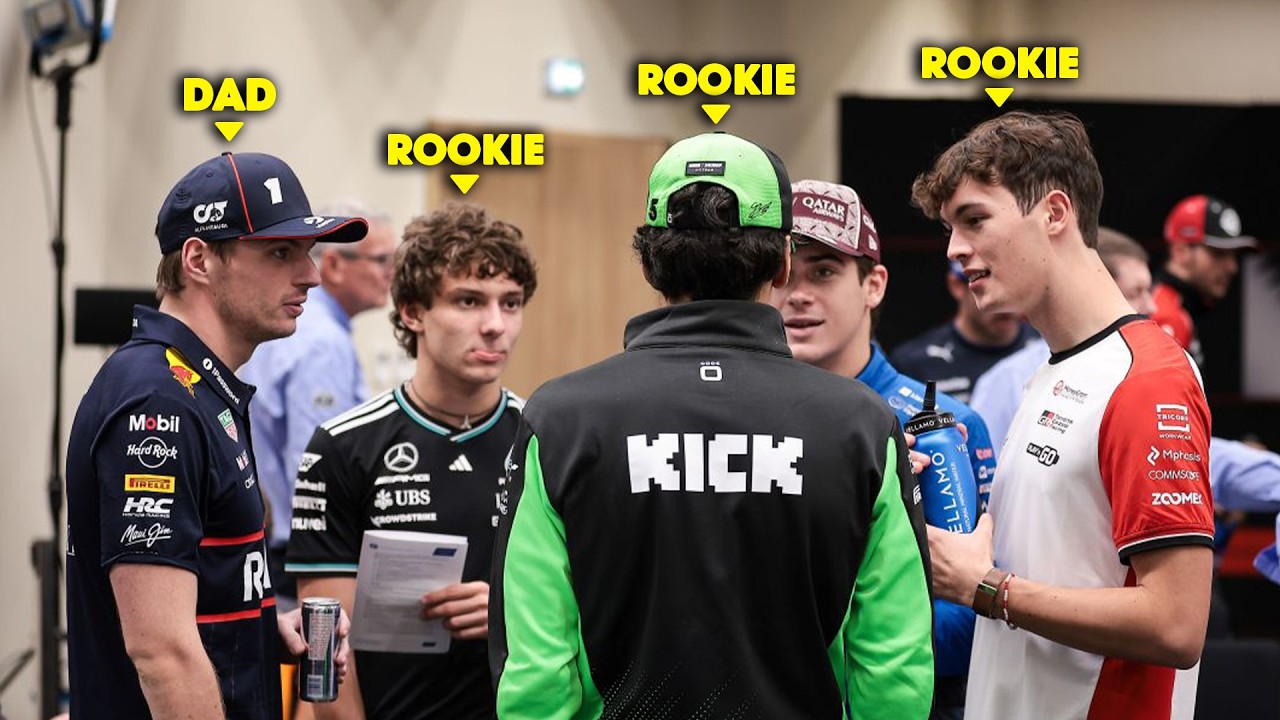 Max Verstappen Being the Rookies' Dad for 12 Minutes Straight