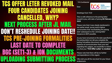 😱TCS Biggest Change in Offer Letter Revoked Criteria | Joining Letter Cancelled | Next Step After JL