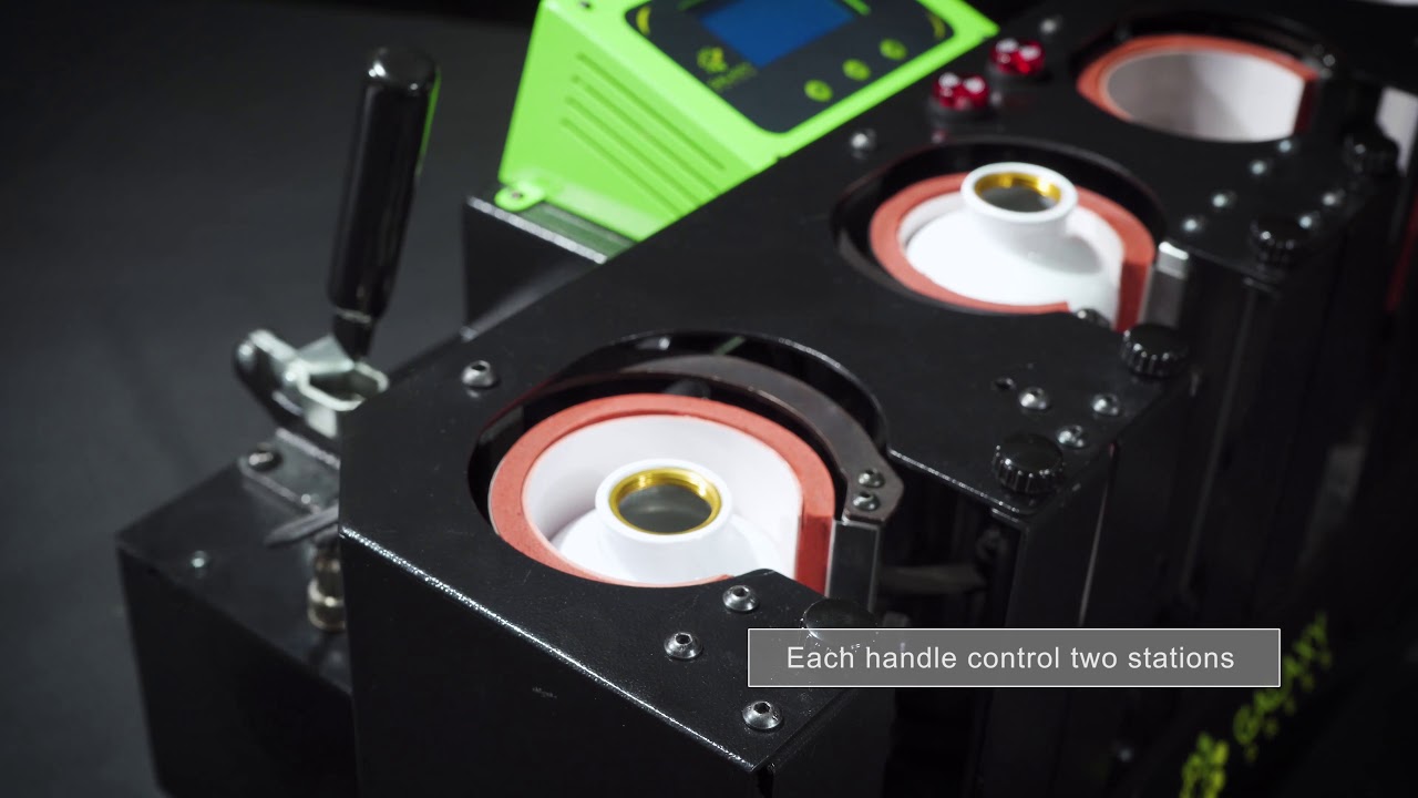 Four Station Water Bottle Heat Press Machine! Manual Galaxy Water