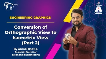 Conversie van orthografische weergave naar isometrische weergave (deel 2) | Technische afbeelding...