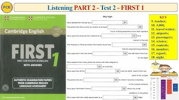FCE First 1 Listening Part 2 Test 2 (Transcript + Key)