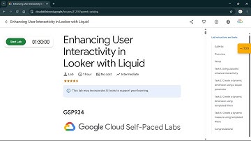 Enhancing User Interactivity in Looker with Liquid | #qwiklabs | #GSP934 #CLI