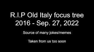 In loving memory of the old Italy focus tree.