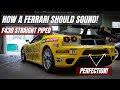 Ferrari f430 straight pipe exhaust  insane sound