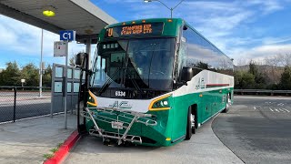 ⁴ᴷ⁶⁰ (FULL ROUTE) AC Transit MCI D45 CRT LE #6334 on Route U - to Stanford