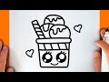 HOW TO DRAW A CUTE ICE CREAM