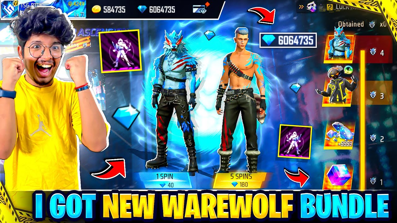 Free Fire I Got New Ware Wolf Bundle Upgraded To Max Level😍 Garena
