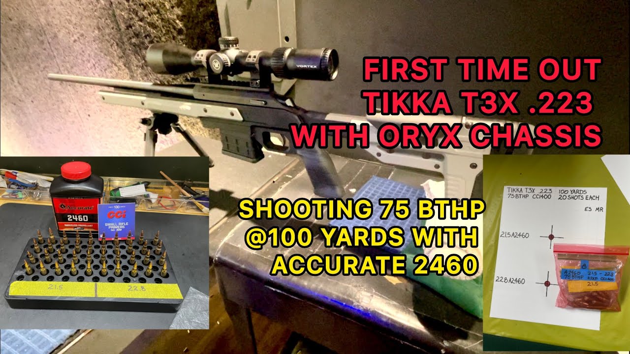 First Time Out Tikka T3X 223 With ORYX Chassis Shooting 75 BTHP 100 first-time-out-tikka-t3x-223-with-oryx-chassis-shooting-75-bthp-100