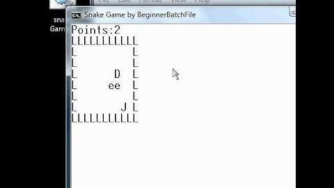 Batch Snake Game V2
