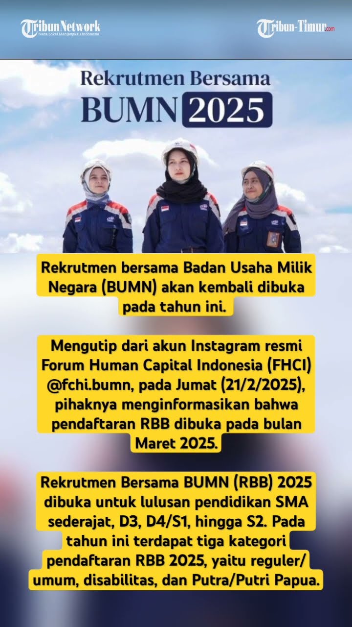 Rekrutmen Bersama BUMN 2025 Segera Dibuka, Ini Tahapan Seleksinya, Siapkan Berkas!
