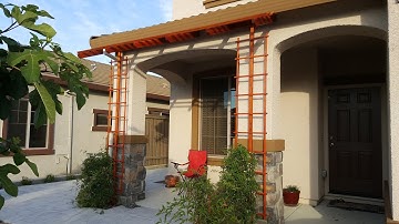 Part 1 of 2:  Building /constructing + Installing a Redwood Trellis / Lattice - Top Portion