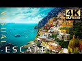 Amalfi Coast - Italy | Drone FlyBy in 4k - A Visual Escape With Relaxing Music