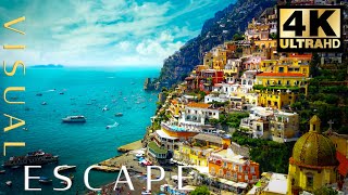 Amalfi Coast - Italy Drone Flyby In 4K - A Visual Escape With Relaxing Music