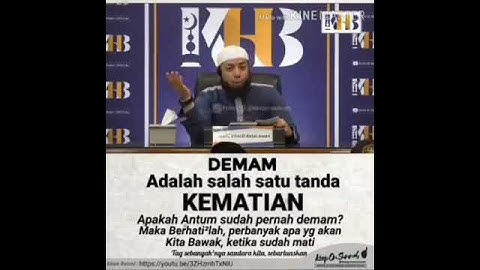 Demam adalah salah satu tanda Kematian