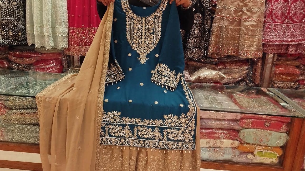 ২০২৬ ঈদ এক্সক্লুসিভ ডিজাইনার কনট্রাস্ট গারারা কালেকশন contest Garara design three pieces dress 2026