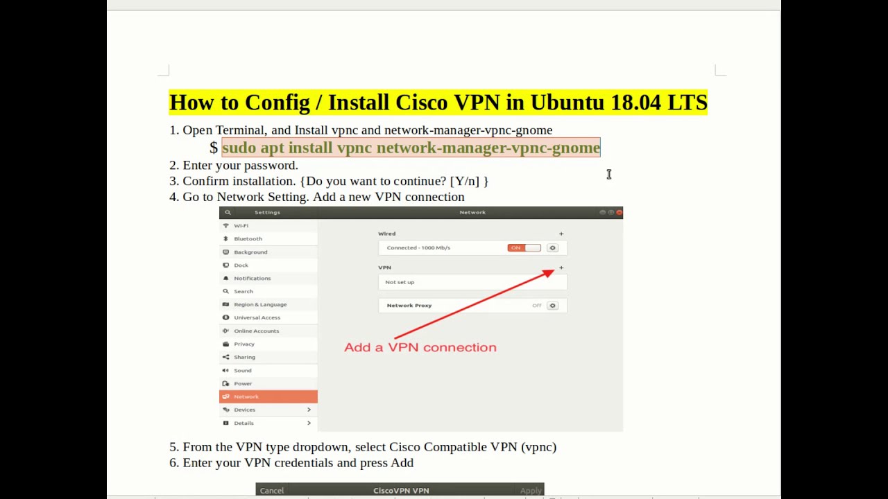 How To Use Vpn In Ubuntu 18.04