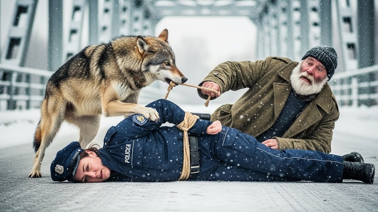 Серый волк спасает прекрасную сотрудницу полиции, и то, что происходит дальше, вас удивит