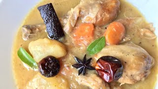 CHICKEN ISHTU (KERALA INSPIRED) | CHICKEN STEW IN WHITE GRAVY