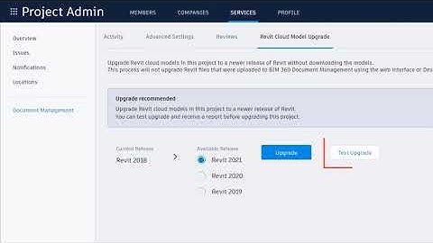 Revit 2021.1: Revit cloud model upgrade