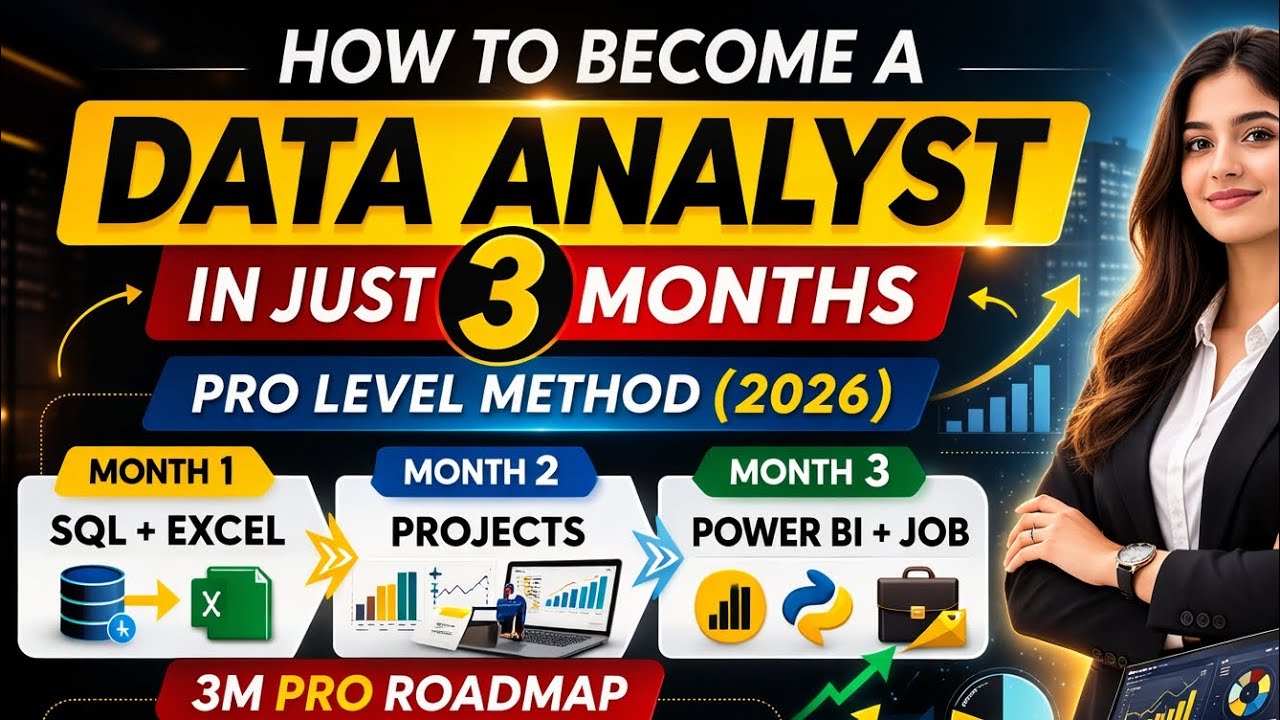 How to Become a Data Analyst in 3 Months (2026 Roadmap | Pro Method ...