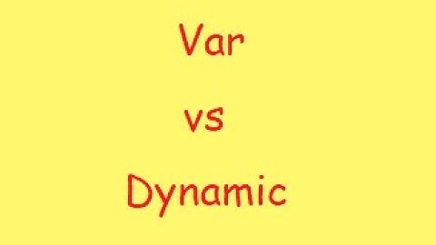 Var vs Dynamic in C#  (C# Interview Questions & Answers, .Net Interview Question/Answer) #Q&A