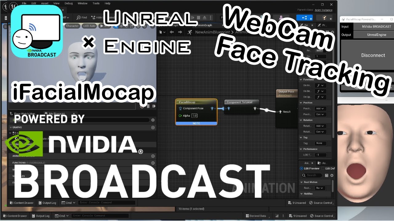 Unreal Engine Face Tracking using NVIDIA RTX series GPUs and webcams