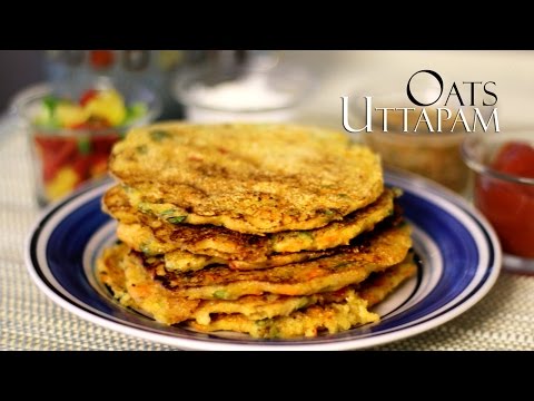 Oats Uttapam Recipe Or Oats Dosa Indian Healthy Breakfast S Snacks Recipes By Shilpi-11-08-2015