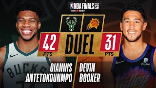 Giannis BATTLES Booker For 73 PTS COMBINED in Game 2 of NBA Finals DUEL 💪