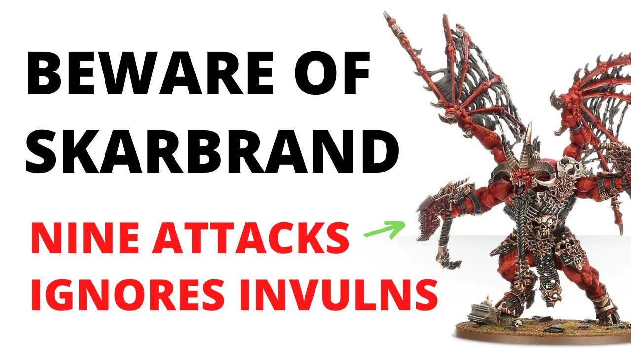 Skarbrand and Bloodthirsters in Chaos Daemons army