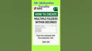 Create Multiple Folders in Seconds using Excel and Notepad!!! #learnexcel #spreadsheetmagic #excel