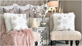 NEW! Luxury Master Bedroom Blush Pink Christmas Tour & Decor Ideas