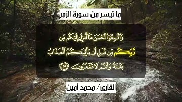 ما تيسر من سورة الزمر| ايات التوبة الى الله- بصوت  القارئ محمد امين