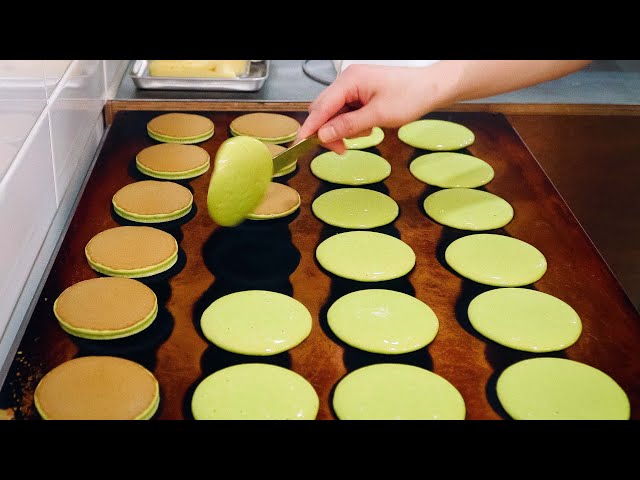 수제 말차 도라야끼∥抹茶どらやき∥Matcha Dorayaki∥Korean Street Food