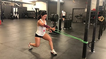 Single-Arm Split Stance Banded Row