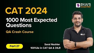 CAT 2024 | 1000 Most Expected CAT Quant Questions | Part 27 | CAT Quant | BYJU'S CAT #catexam #byjus