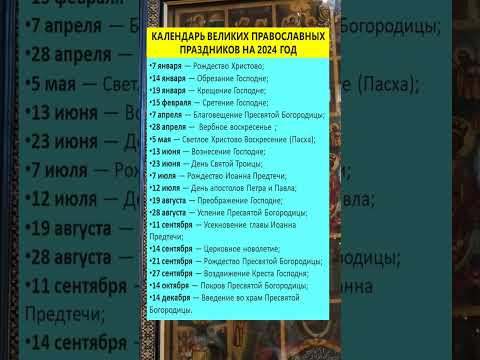 Знали об этом? Календарь Великих православных праздников на 2024 год