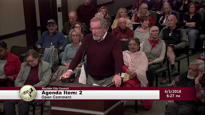 JLF Support at Boulder City Council, April 2018