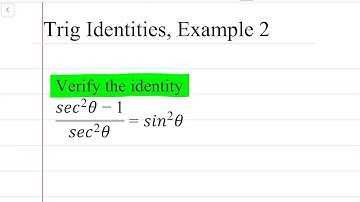 How to Verify Trig Identities: Example 2 | Math Energy TV