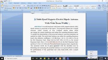 A Multi-Band Magneto-Electric Dipole Antenna With Wide Beam-Width- IEEE PROJECTS 2020-2021