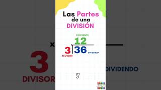 ESTRUCTURA Y PARTES DE LA DIVISIÓN #matemáticas #tutorial #school #escuela #educación #shorts ESTRUCTURA Y PARTES DE LA DIVISIÓN #matemáticas #tutorial #school #escuela #educación #shorts