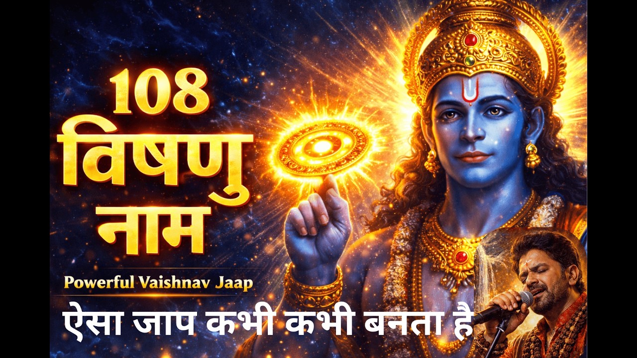 108 Names of Vishnu 🔱 Powerful Vaishnav Chant | Om Namo Narayanaya | Divine Energy Jaap