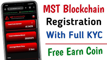 MST Blockchain Register & KYC Process ! MST Blockchain Account Kaise Banaye