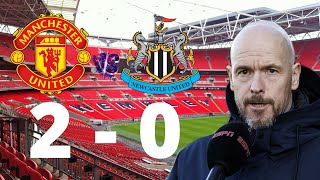 Erik Ten Hag post-match interview after winning the Carabao Cup | Man united 2-0 Newcastle