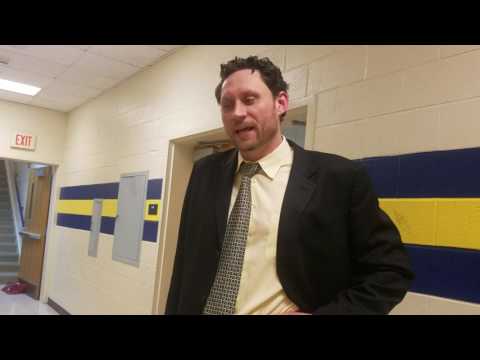 Post game interview with coach Namolik following home win over UVa-Wise