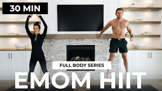 30 Min EMOM HIIT Cardio Workout (No Equipment) | FULL BODY Series 12