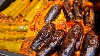 محشي دايت ? ? بمكونات صحية جربوه / healthy stuffed eggplant and zucchini / mahshi