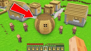 Who Build this SECRET SPHERE HOUSE in My Minecraft Village ??? New Round Base in Minecraft !!!