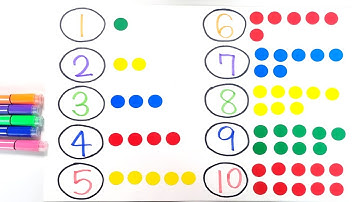 1부터 10까지 숫자 스티커를 붙이며 놀기ㅣ 숫자쓰기ㅣ 스티커붙이기Playing with stickers as many as the numbers from 1 to 10ㅣ1-10